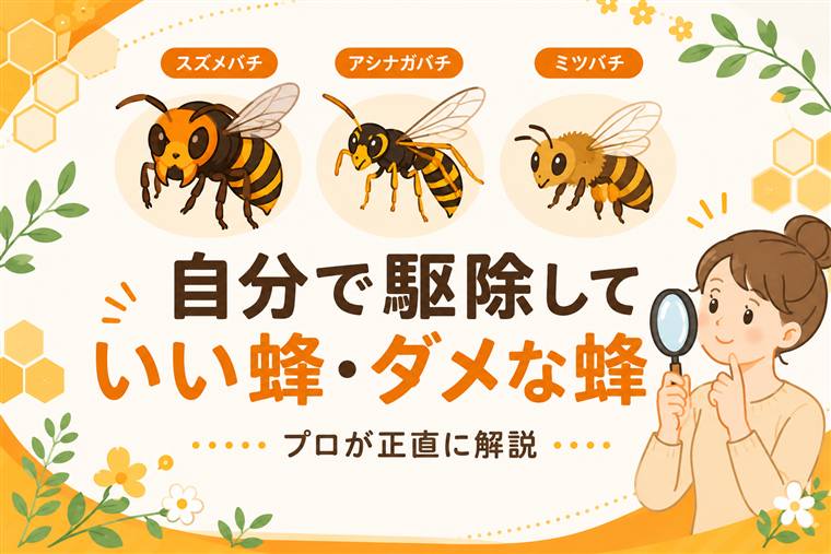 自分で駆除していい蜂・ダメな蜂 プロが正直に解説